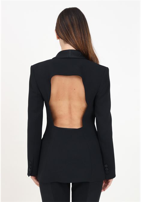 Black women's jacket with open back SIMONA CORSELLINI | A24CEGI019-01-TENV00080003